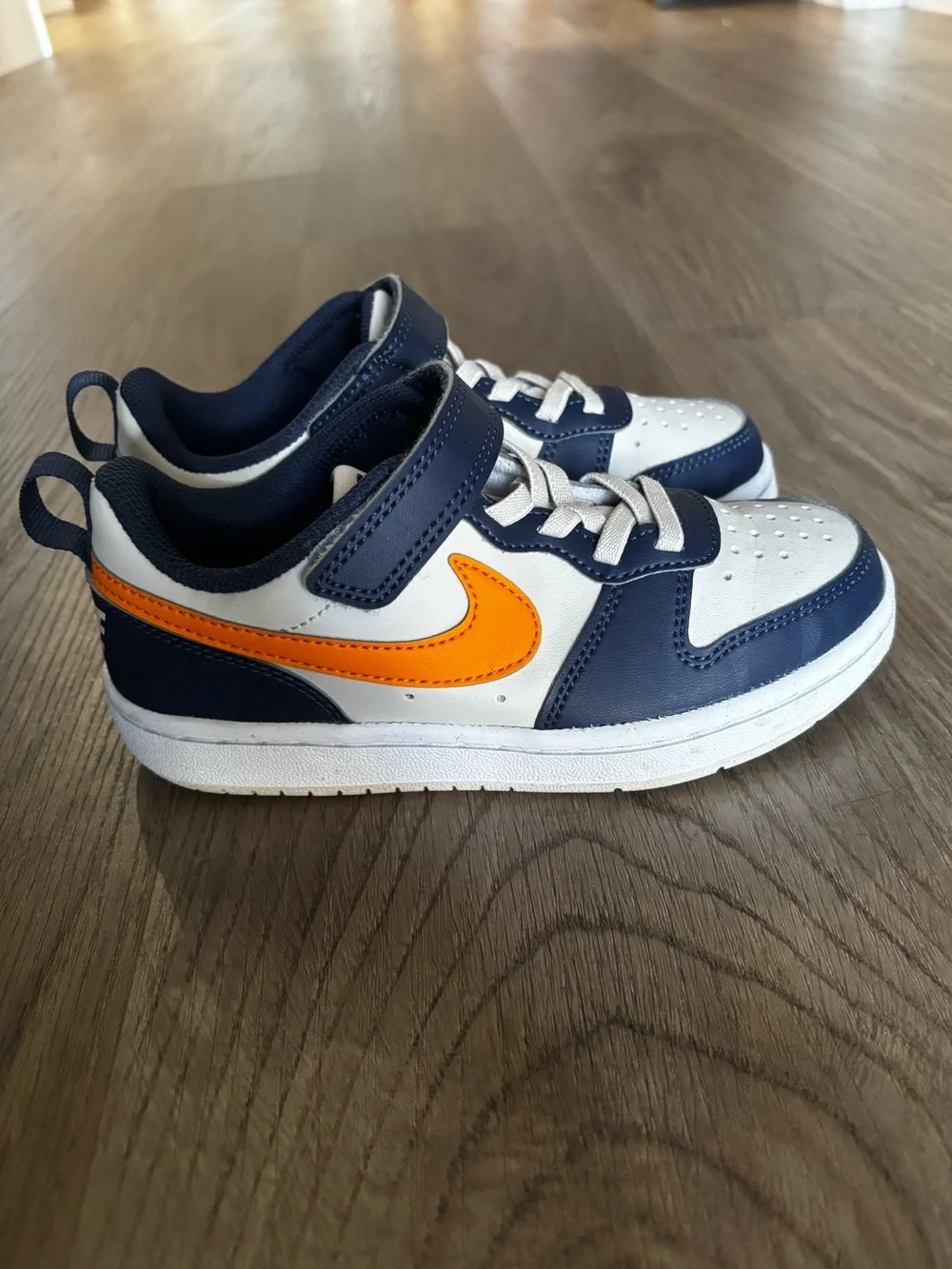 Nike Kids' Navy, White & Orange Low-Top Sneakers Size 11.5
